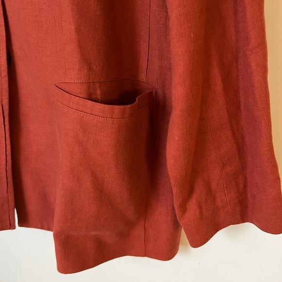 URBAN OUTFITTERS 🧡 Lightweight Lineny Blazer Jacket Sz S/P - Picture 4 of 7